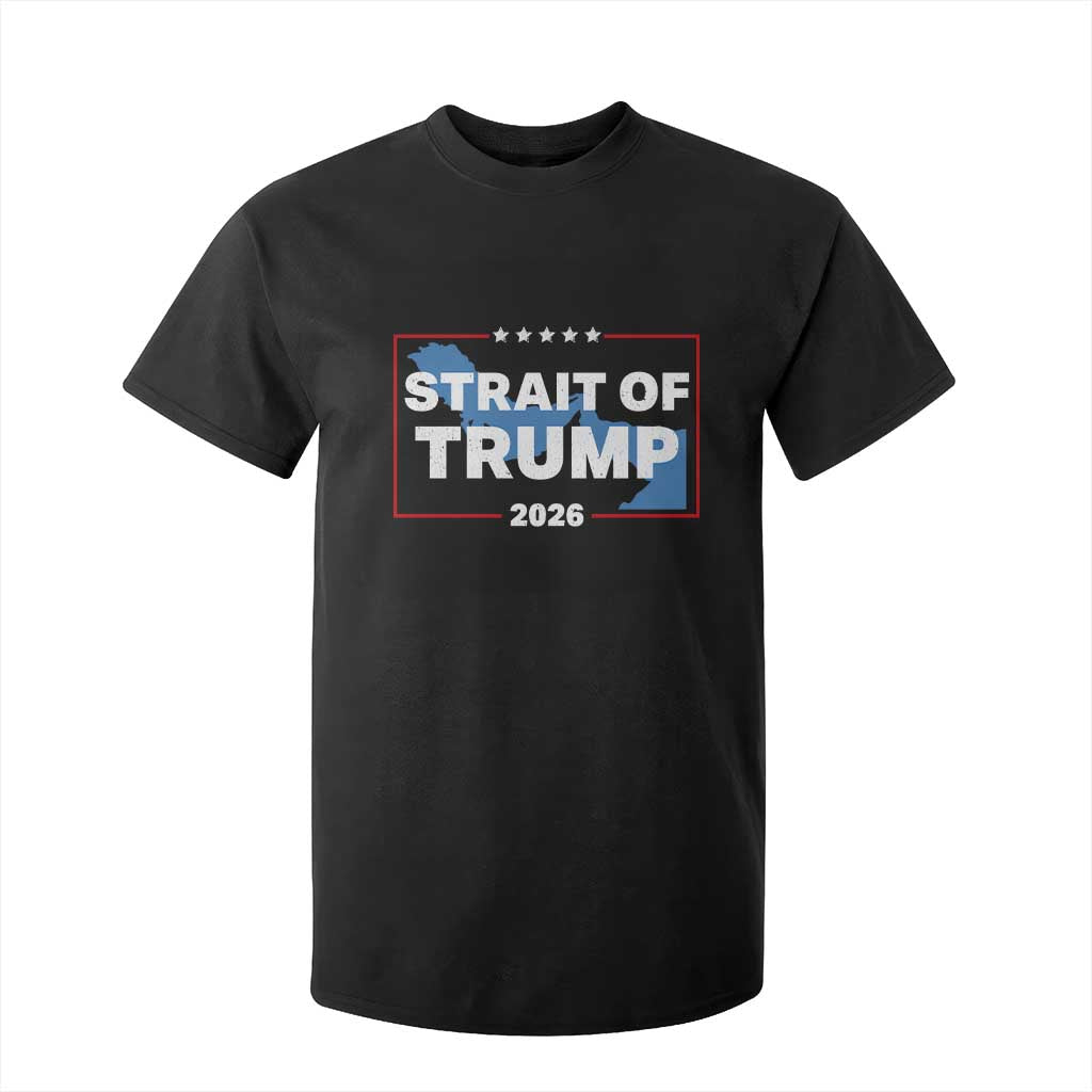 Strait of Trump 2026 T Shirt For Kid Middle East Map Political Graphic TS02 Black Print Your Wear