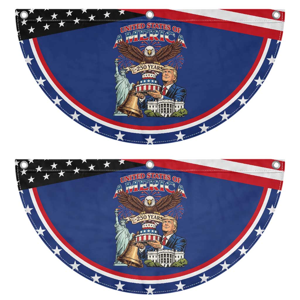 USA 250 Year Birthday America Celebration Patriotic Fan Flag Eagle and Liberty Bday Cake Politics TS02 2pcs pack Classic Navy Print Your Wear