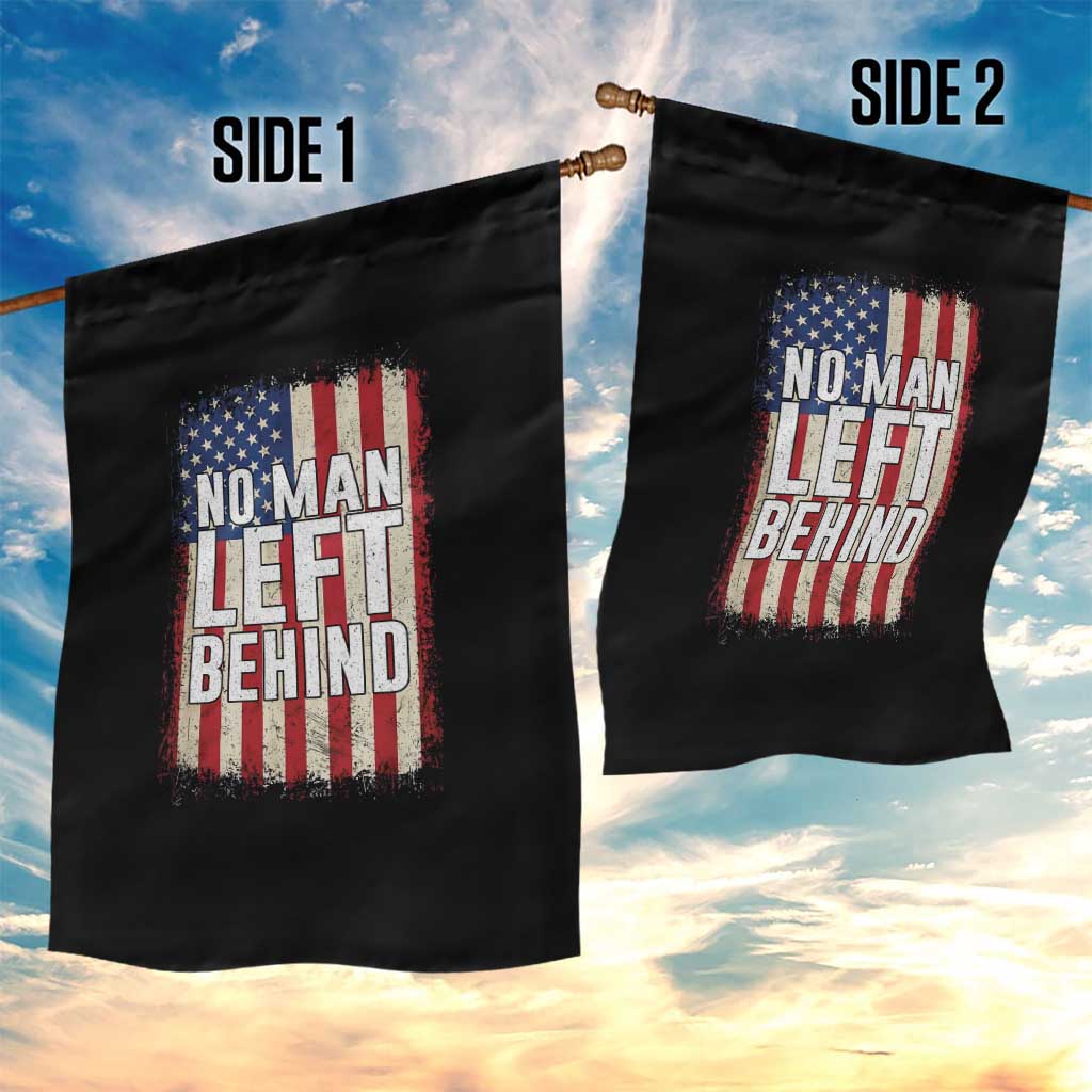 No Man Left Behind Patriotic Garden Flag Distressed American Flag TS02 Print Your Wear
