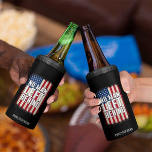 No Man Left Behind Patriotic 4 in 1 Can Cooler Tumbler Distressed American Flag TS02 Print Your Wear
