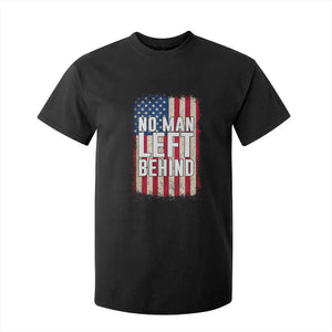 No Man Left Behind Patriotic T Shirt For Kid Distressed American Flag TS02 Black Print Your Wear
