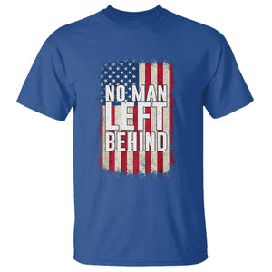 No Man Left Behind Patriotic T Shirt Distressed American Flag TS02 Royal Blue Print Your Wear