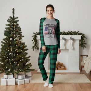 Thomas Jefferson July 3 1776 Historical Meme Plaid Pajama Set Oh No That is Due Tomorrow TS02 Green Plaid Print Your Wear
