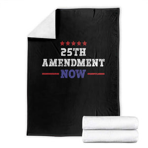 25th Amendment Now Patriotic Throw Blanket Red White and Blue Political Satire TS02 Black Print Your Wear
