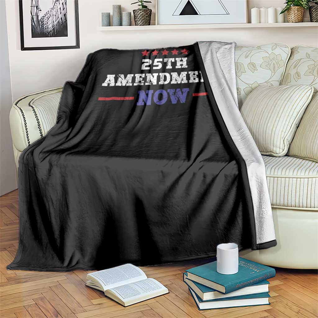 25th Amendment Now Patriotic Throw Blanket Red White and Blue Political Satire TS02 Print Your Wear