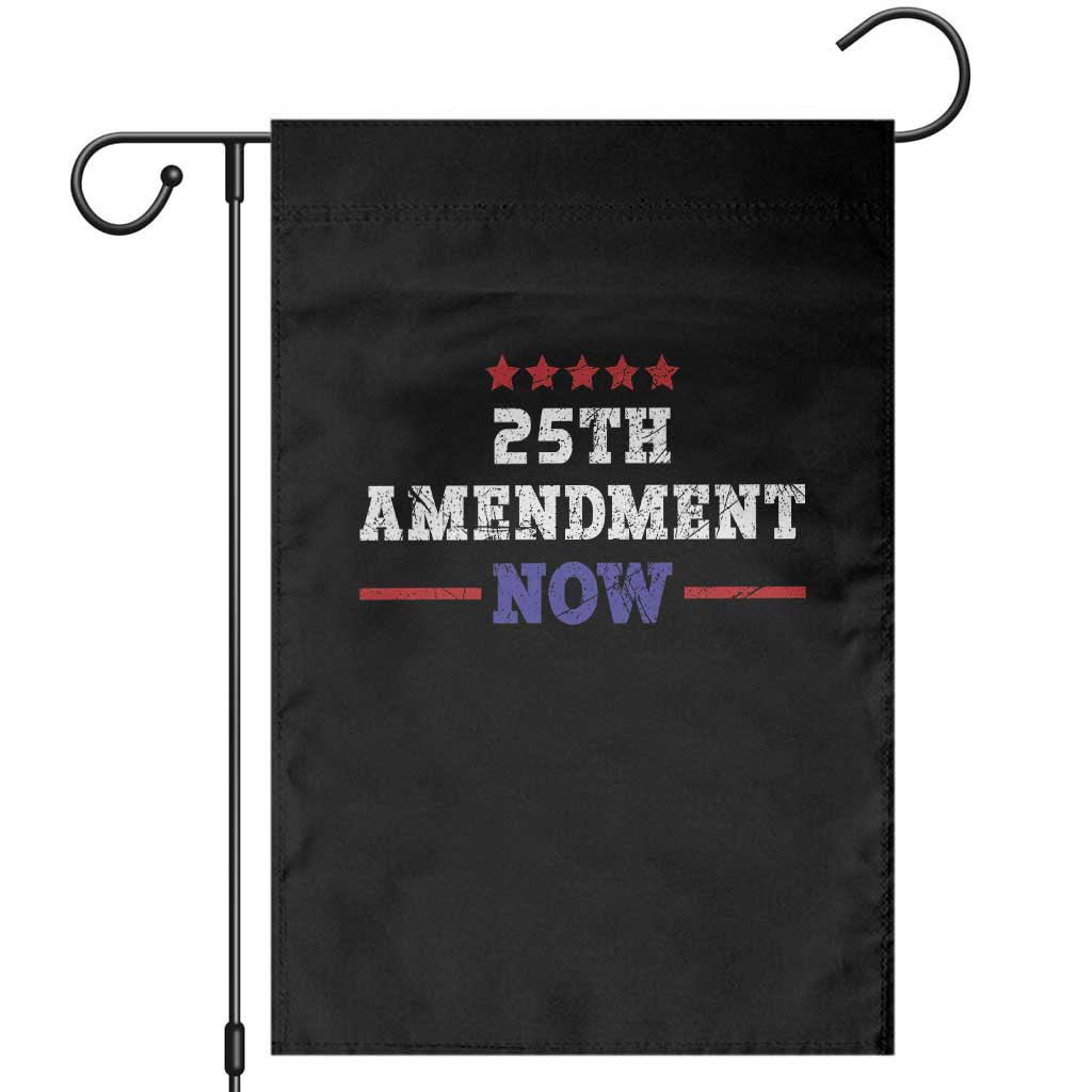 25th Amendment Now Patriotic Garden Flag Red White and Blue Political Satire TS02 Black Print Your Wear