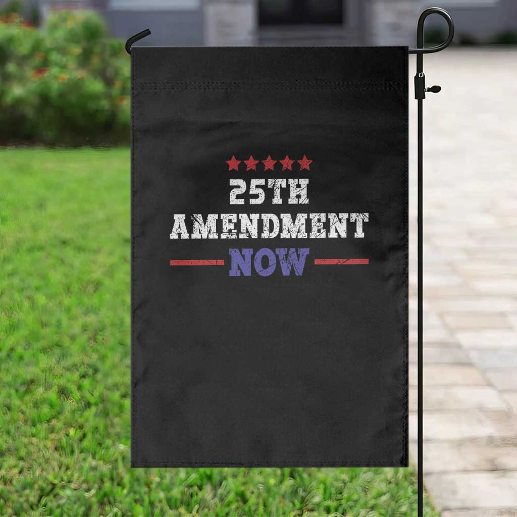 25th Amendment Now Patriotic Garden Flag Red White and Blue Political Satire TS02 Print Your Wear