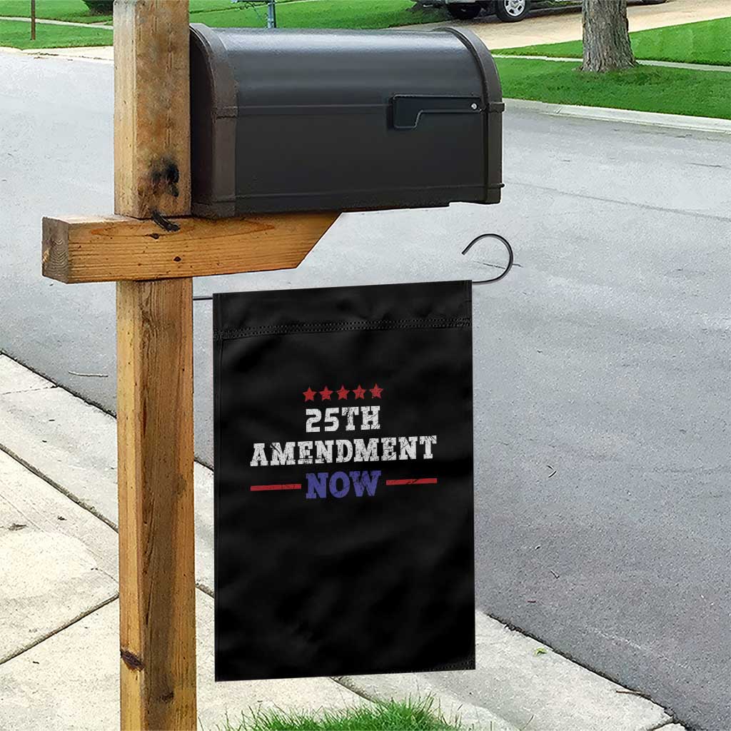 25th Amendment Now Patriotic Garden Flag Red White and Blue Political Satire TS02 Print Your Wear