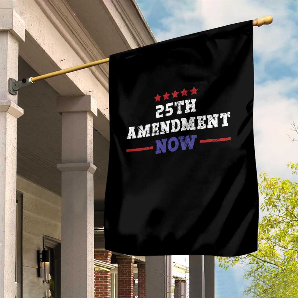 25th Amendment Now Patriotic Garden Flag Red White and Blue Political Satire TS02 Print Your Wear