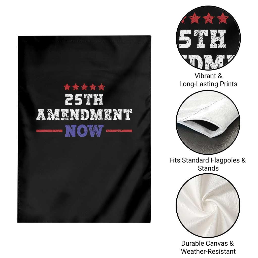 25th Amendment Now Patriotic Garden Flag Red White and Blue Political Satire TS02 Print Your Wear