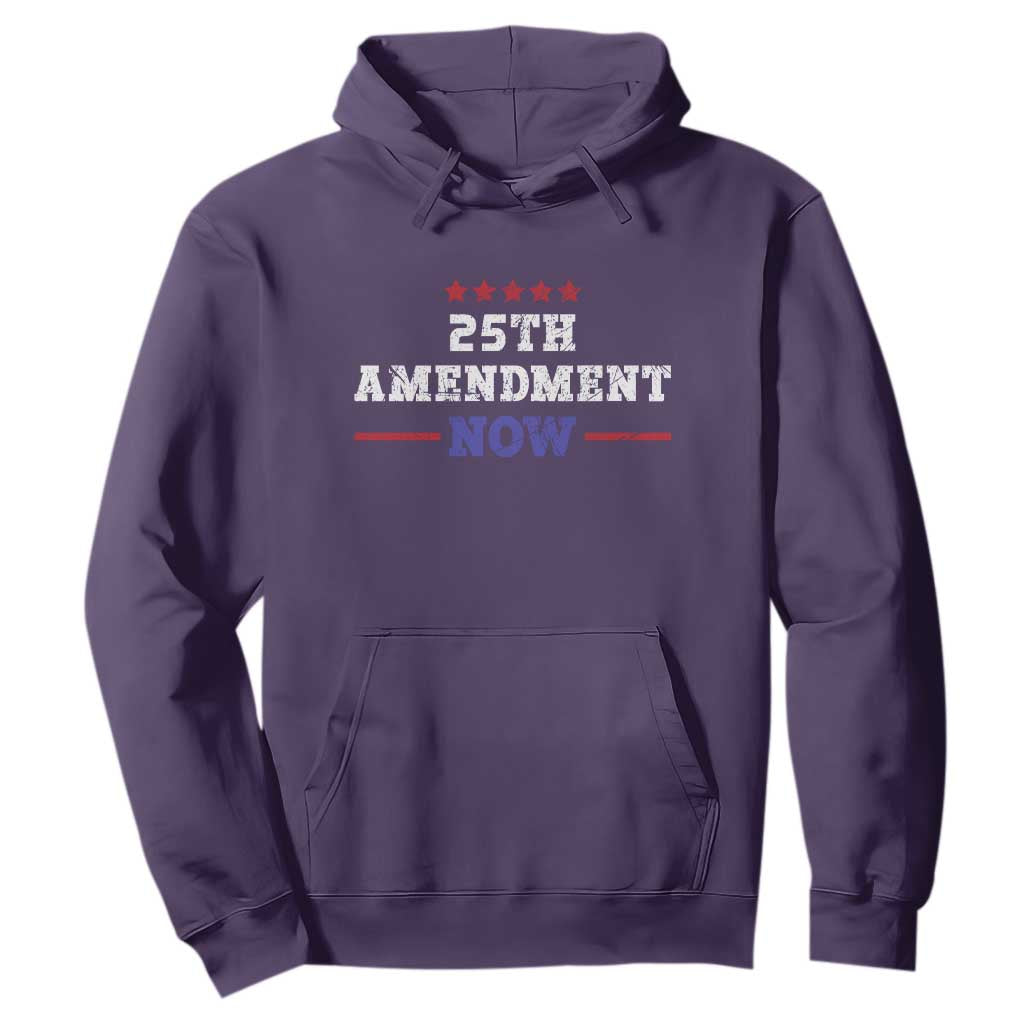 25th Amendment Now Patriotic Hoodie Red White and Blue Political Satire TS02 Purple Print Your Wear