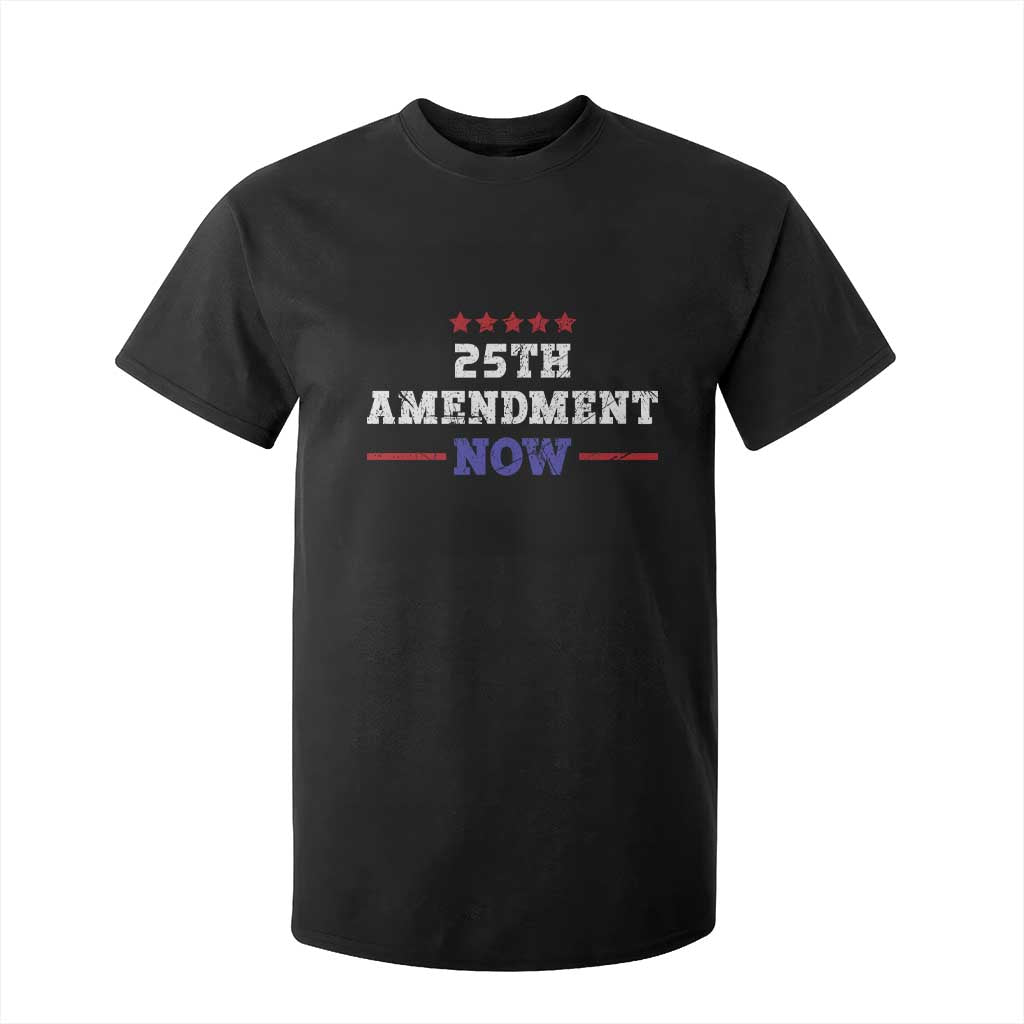 25th Amendment Now Patriotic T Shirt For Kid Red White and Blue Political Satire TS02 Black Print Your Wear