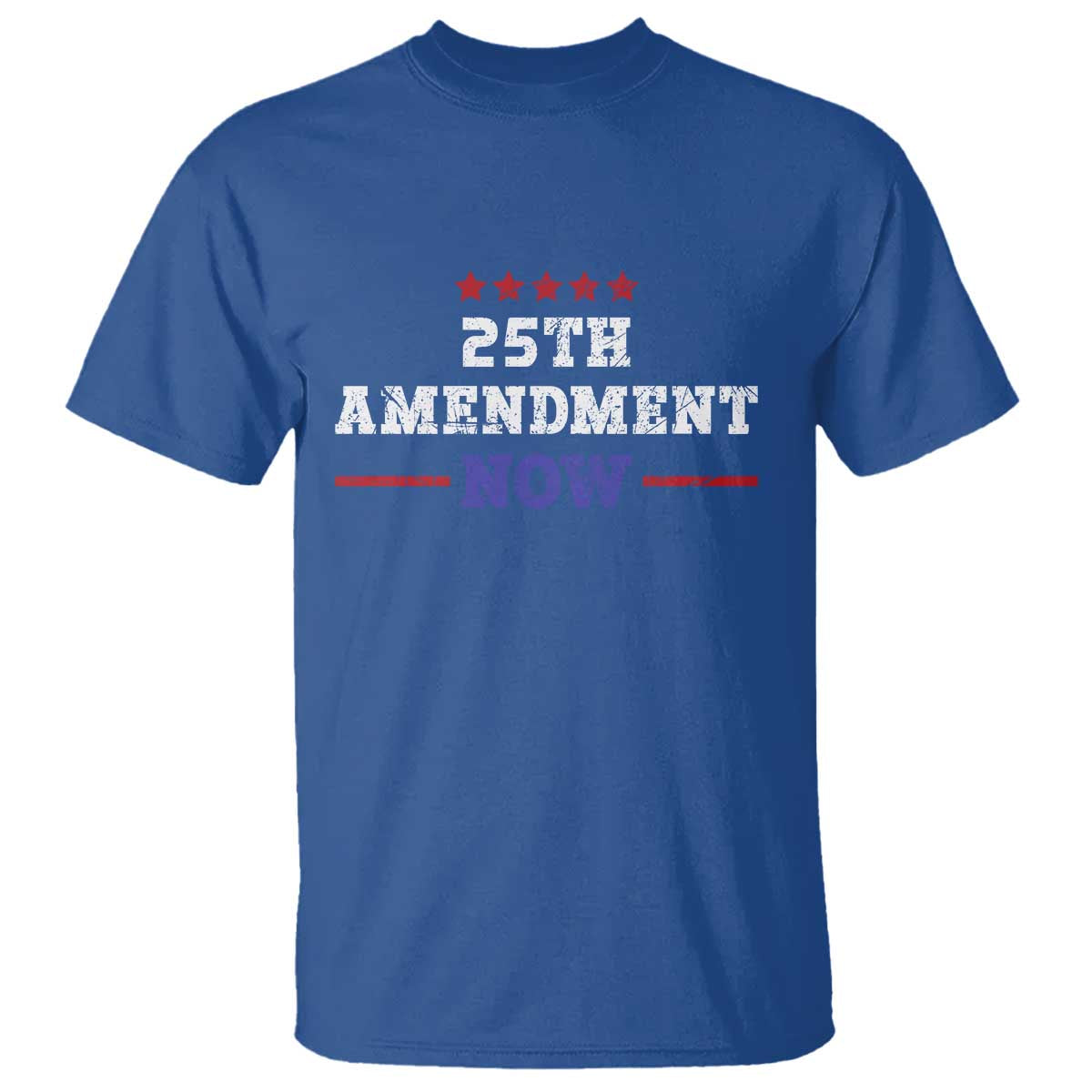 25th Amendment Now Patriotic T Shirt Red White and Blue Political Satire TS02 Royal Blue Print Your Wear