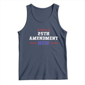 25th Amendment Now Patriotic Tank Top Red White and Blue Political Satire TS02 Navy Print Your Wear