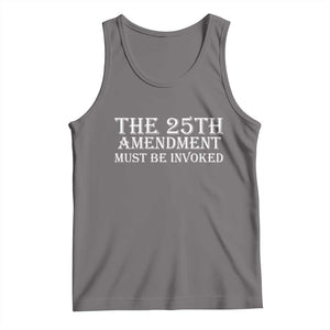 The 25th Amendment Must Be Invoked Tank Top Bold Typography Statement Patriotic Political Satire TS02 Deep Heather Print Your Wear