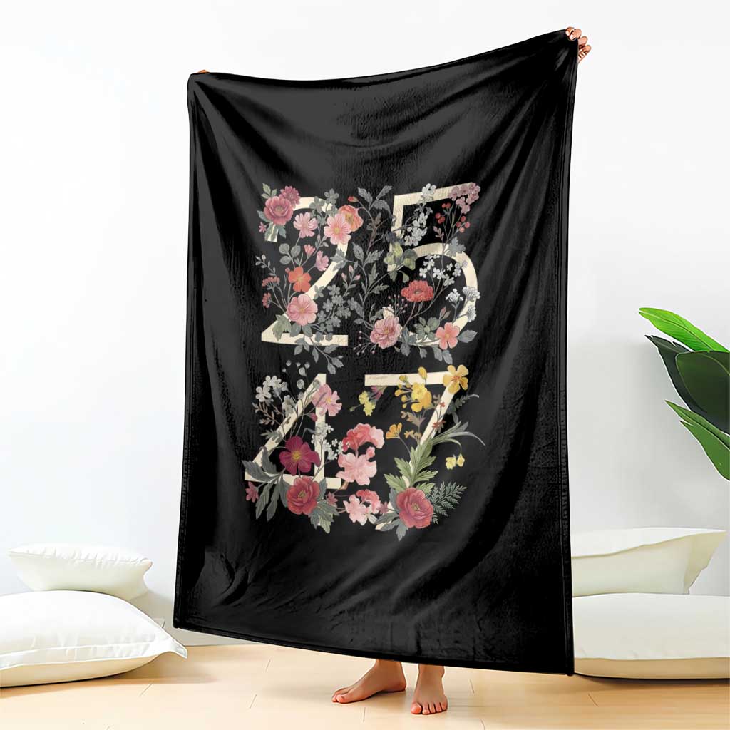 2547 Wildflower Floral Graphic Throw Blanket Subtle Coded 25th Amendment Political Satire Aesthetic TS02 Print Your Wear