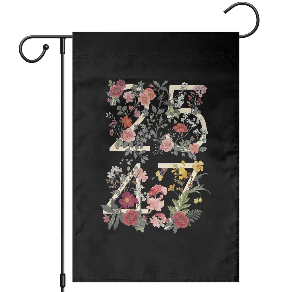 2547 Wildflower Floral Graphic Garden Flag Subtle Coded 25th Amendment Political Satire Aesthetic TS02 Black Print Your Wear
