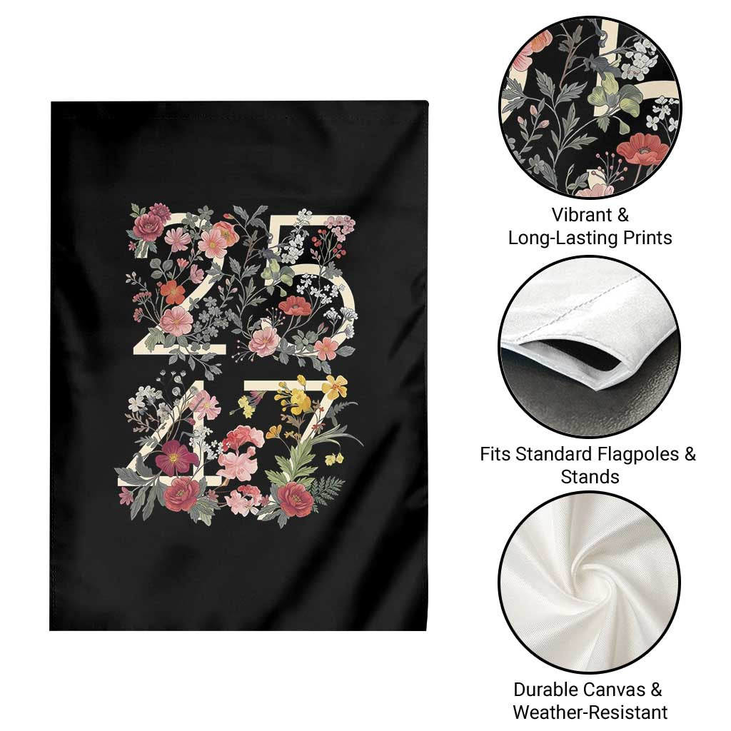 2547 Wildflower Floral Graphic Garden Flag Subtle Coded 25th Amendment Political Satire Aesthetic TS02 Print Your Wear