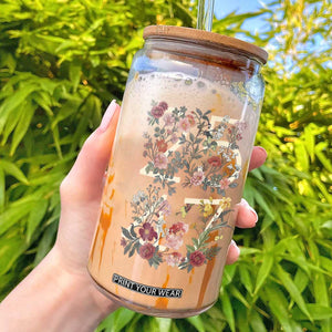 2547 Wildflower Floral Graphic Glass Can Subtle Coded 25th Amendment Political Satire Aesthetic TS02 Black Print Your Wear