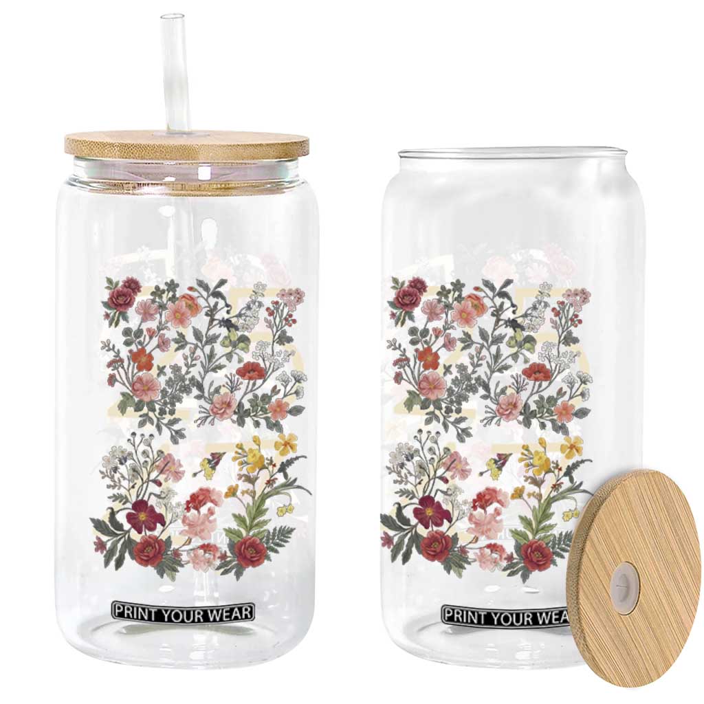 2547 Wildflower Floral Graphic Glass Can Subtle Coded 25th Amendment Political Satire Aesthetic TS02 Print Your Wear