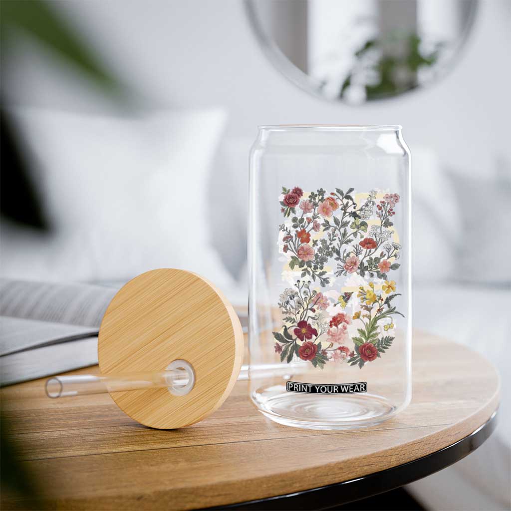 2547 Wildflower Floral Graphic Glass Can Subtle Coded 25th Amendment Political Satire Aesthetic TS02 Print Your Wear