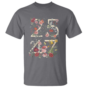 2547 Wildflower Floral Graphic T Shirt Subtle Coded 25th Amendment Political Satire Aesthetic TS02 Charcoal Print Your Wear