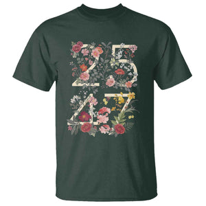 2547 Wildflower Floral Graphic T Shirt Subtle Coded 25th Amendment Political Satire Aesthetic TS02 Dark Forest Green Print Your Wear