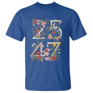 2547 Wildflower Floral Graphic T Shirt Subtle Coded 25th Amendment Political Satire Aesthetic TS02 Royal Blue Print Your Wear