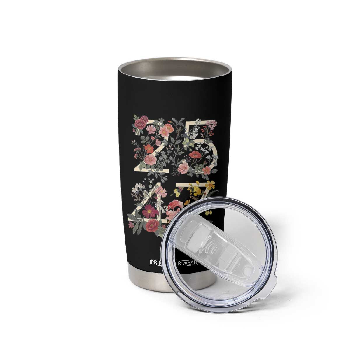 2547 Wildflower Floral Graphic Tumbler Cup Subtle Coded 25th Amendment Political Satire Aesthetic TS02 Print Your Wear