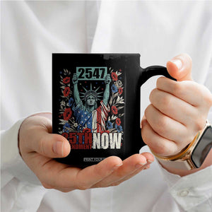 25th Amendment Now 2547 Coffee Mug Statue of Liberty Floral Political Statement Graphic TS02 Print Your Wear