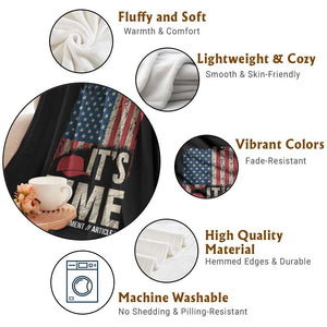It's Time The 25th Amendment Throw Blanket Article II Red Hat Distressed American Flag Graphic TS02 Print Your Wear