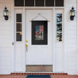 It's Time The 25th Amendment Garden Flag Article II Red Hat Distressed American Flag Graphic TS02 Print Your Wear