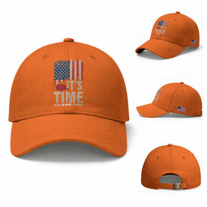 It's Time The 25th Amendment Baseball Cap Article II Red Hat Distressed American Flag Graphic TS02 Baseball Cap Universal Fit Orange Print Your Wear