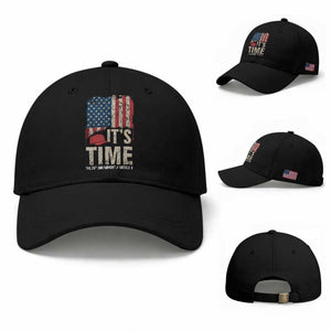 It's Time The 25th Amendment Baseball Cap Article II Red Hat Distressed American Flag Graphic TS02 Baseball Cap Universal Fit Black Print Your Wear