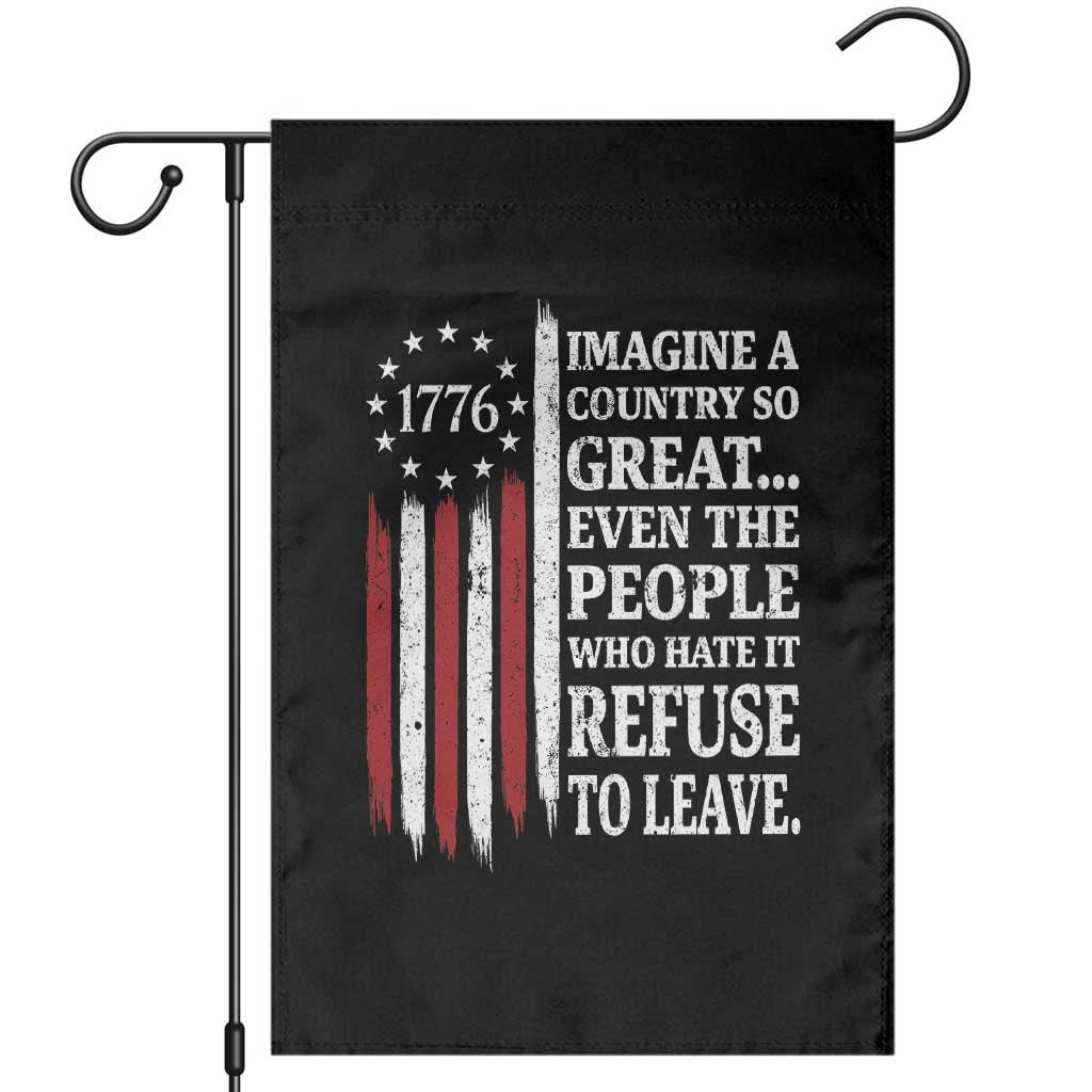 Vintage 1776 Betsy Ross Flag Imagine A Country So Great Garden Flag Retro Patriotic American Heritage TS02 Black Print Your Wear