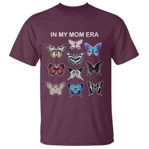 In My Mom Era T Shirt Retro Butterfly Mother's Day TS02 Maroon Printyourwear