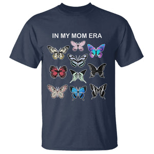 In My Mom Era T Shirt Retro Butterfly Mother's Day TS02 Navy Printyourwear