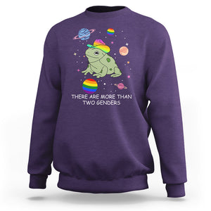 LGBT Pride Frog Sweatshirt There Are More Than Two Genders Equality TS02 Purple Printyourwear