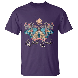 Spiritual Moth T Shirt Wild Soul Vintage Floral TS02 Purple Print Your Wear