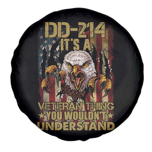 Veteran Spare Tire Cover DD-214 It's A Veteran Thing You Wouldn't Understand US Flag Bald Eagle TS02 Print Your Wear