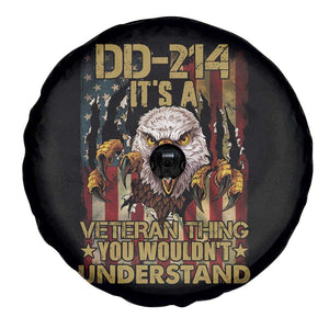 Veteran Spare Tire Cover DD-214 It's A Veteran Thing You Wouldn't Understand US Flag Bald Eagle TS02 Print Your Wear