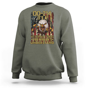 DD-214 It's A Veteran Thing You Wouldn't Understand US Flag Bald Eagle Sweatshirt TS02 Printyourwear