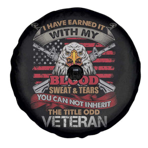 Veteran Spare Tire Cover I Have Earned It With My Blood Sweat And Tears US Flag Patriotic Bald Eagle Spirit TS02 Print Your Wear