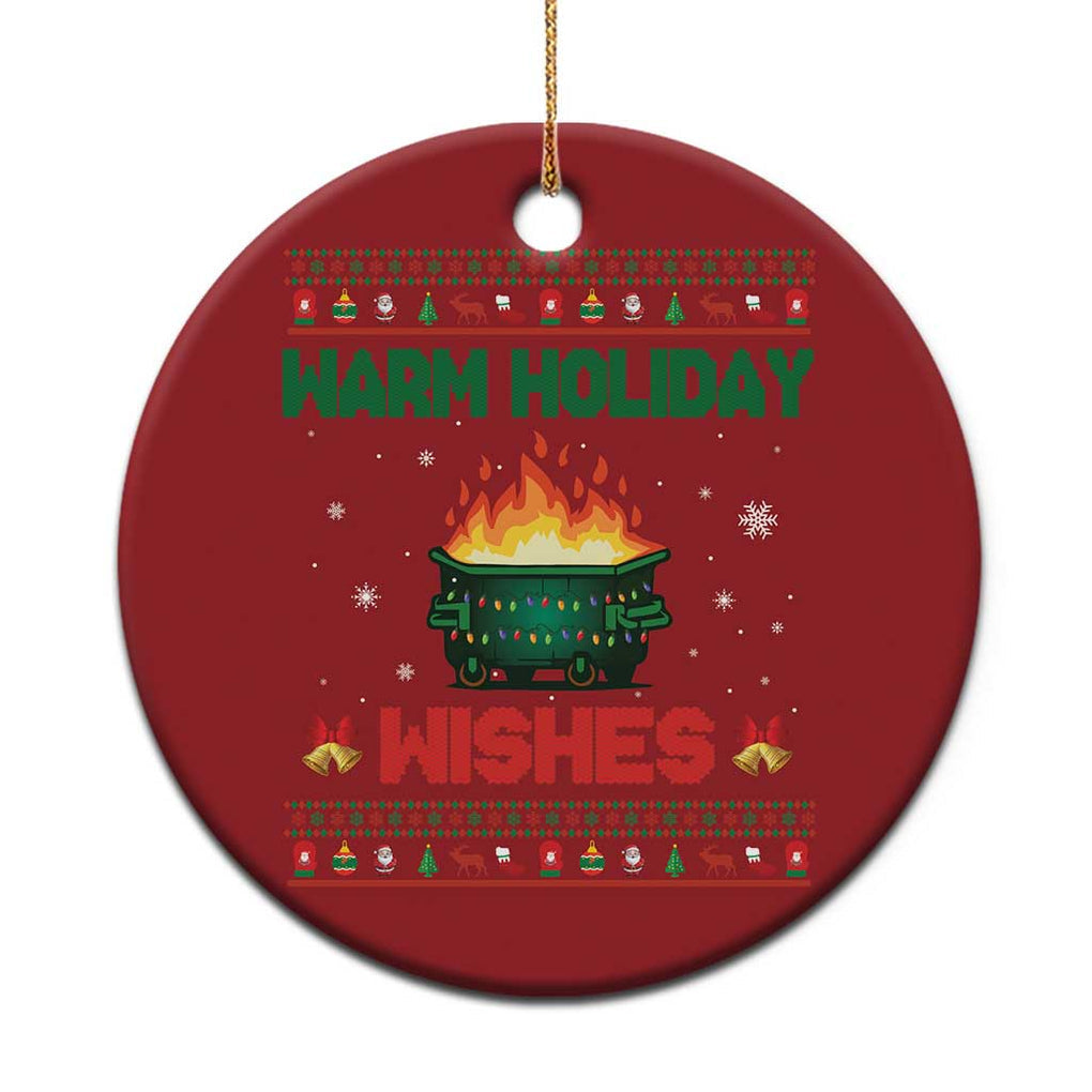 Xmas Dumpster Fire Christmas Ornament Warm Holiday Wishes TS02 Print Your Wear