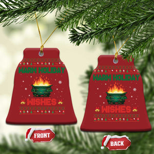 Xmas Dumpster Fire Christmas Ornament Warm Holiday Wishes TS02 Bell Flake Red Print Your Wear