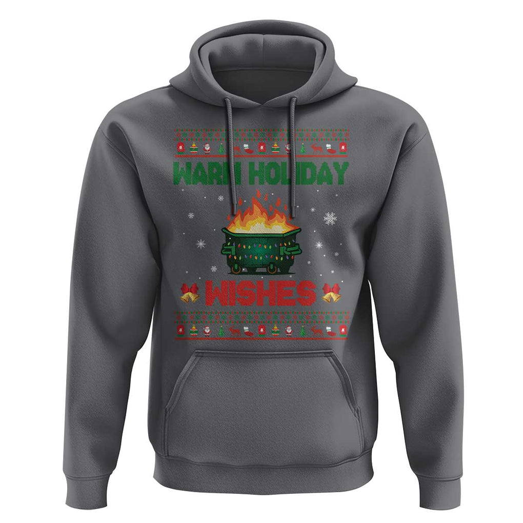 Christmas Dumpster Fire Hoodie Warm Holiday Wishes TS02 Charcoal Print Your Wear