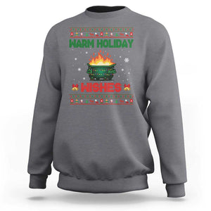 Christmas Dumpster Fire Sweatshirt Warm Holiday Wishes TS02 Charcoal Print Your Wear