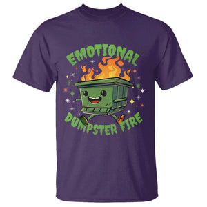 Emotional Dumpster Fire T Shirt Funny Mental Health Retro Groovy TS02 Purple Print Your Wear