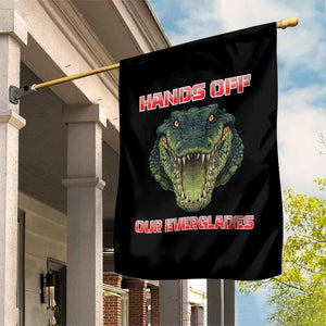 Hands Off Our Everglades Garden Flag Fierce Alligator Protest TS02 Print Your Wear
