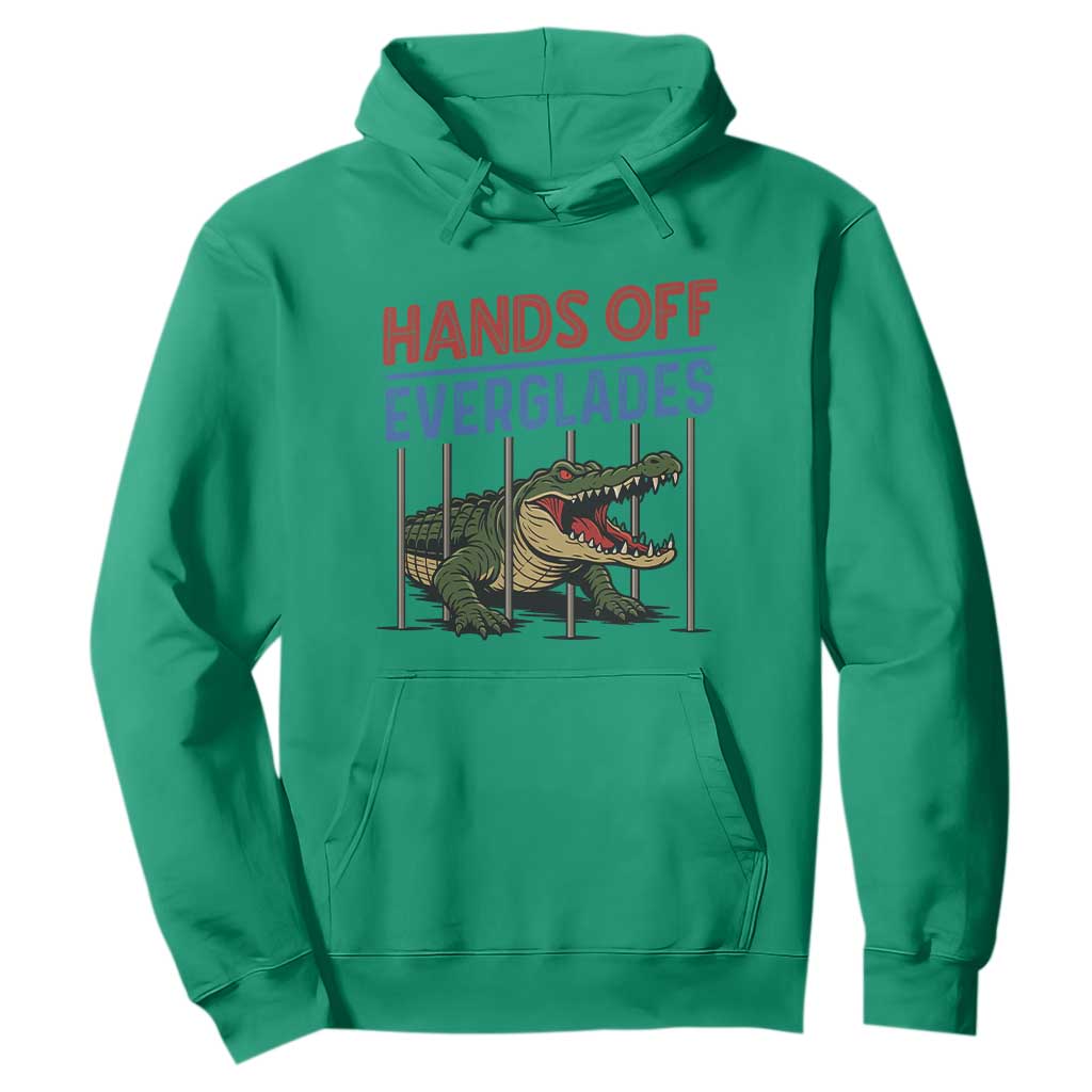 Hands Off Everglades Hoodie Alligator Protest TS02 Irish Green Print Your Wear